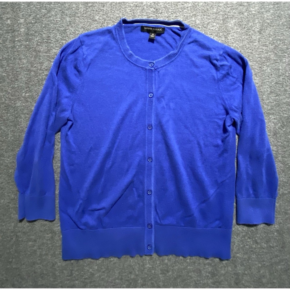 Banana Republic Cardigan Sweater Women's  Blue Long Sleeve Adult Size M